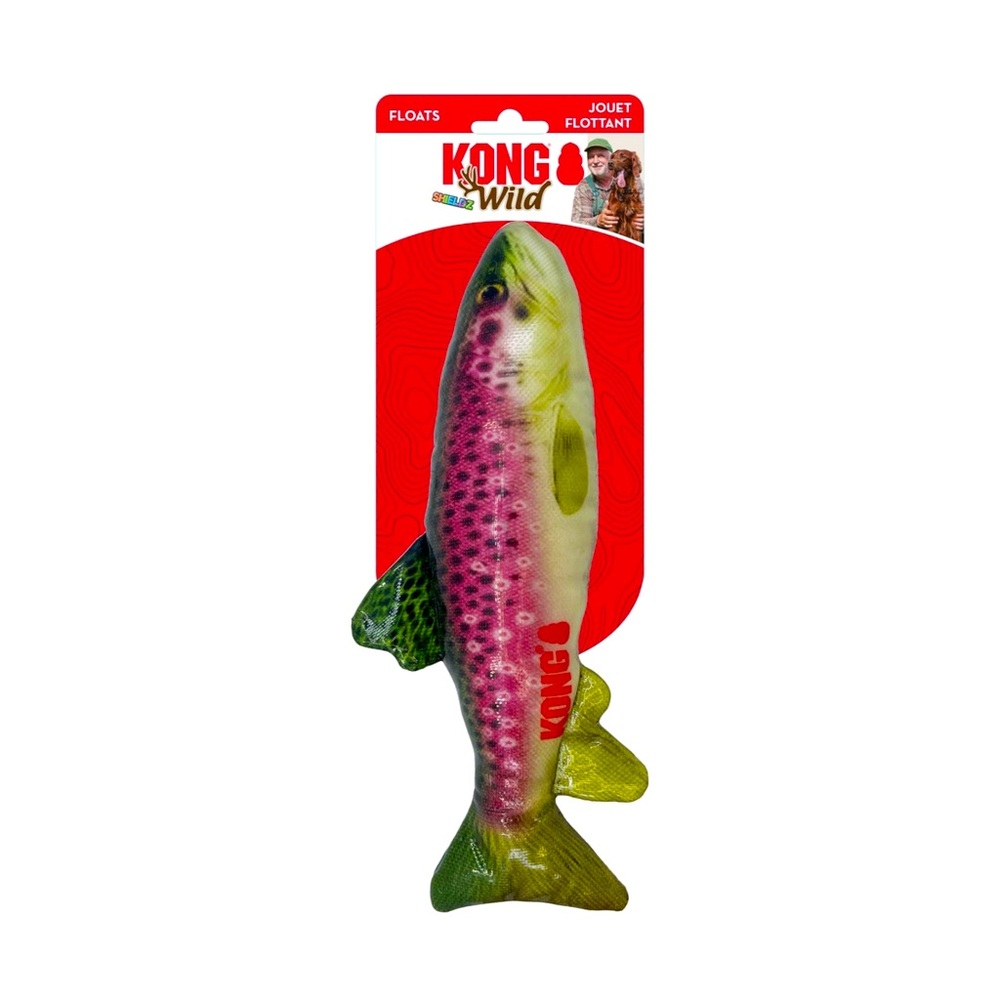 KONG Wild Shield Fish Shaped Dog Toy (Trout) NEW!!